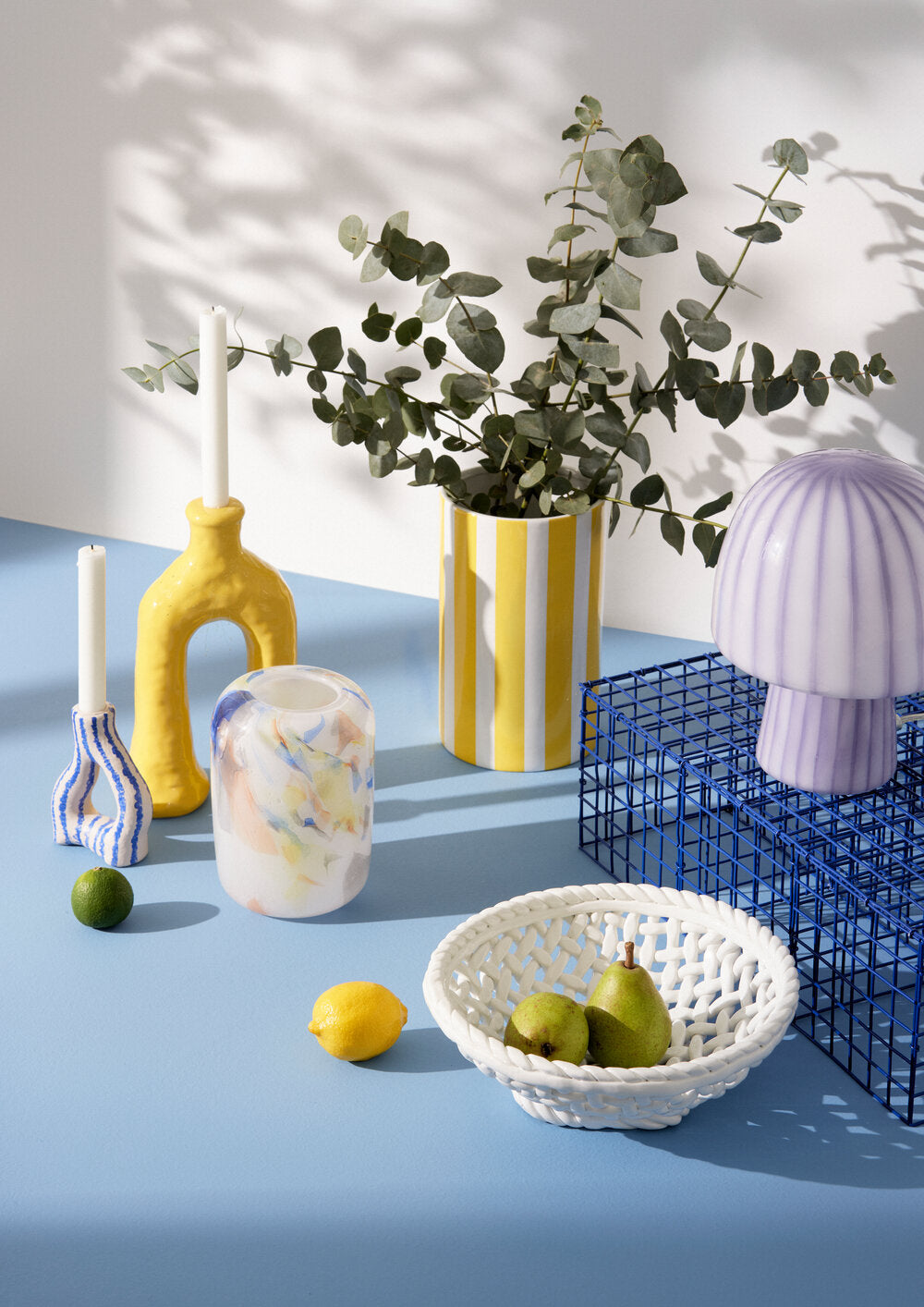 Funghi Mushroom bordlampe, lilla - H27 cm.